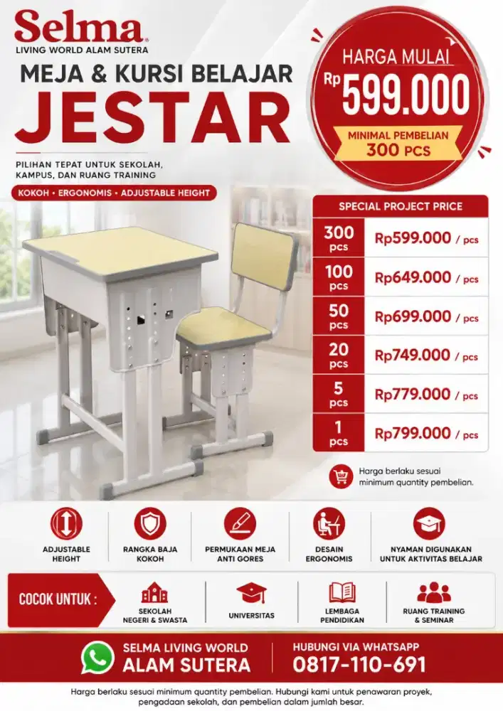 PROMO SET MEJA KURSI