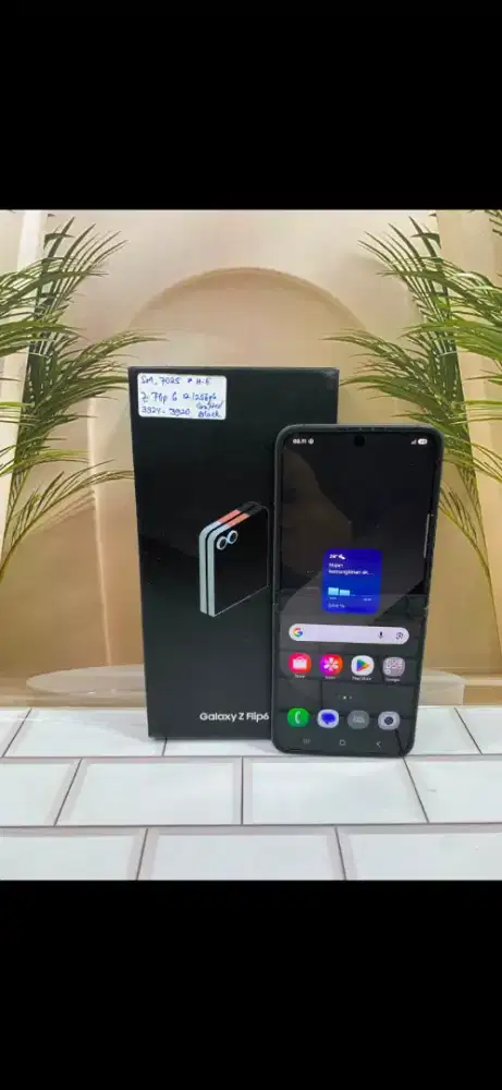 Sm.7025 || Samsung Zflip 6 5G 12/256Gb Crafted Black (Sein)