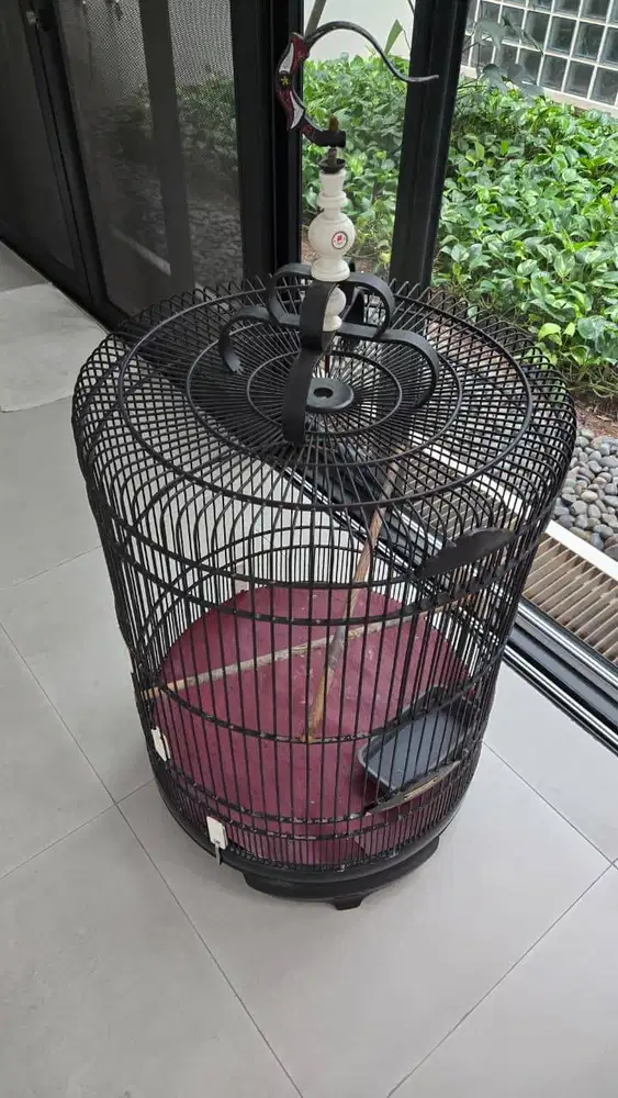 Kandang sangkar burung murai kacer no 2 tebok PVC hitam