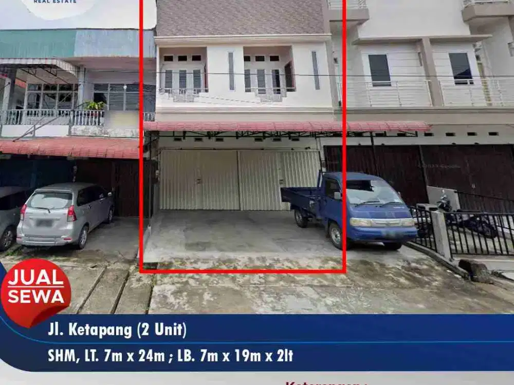 Ruko jual atau sewa 2 unit