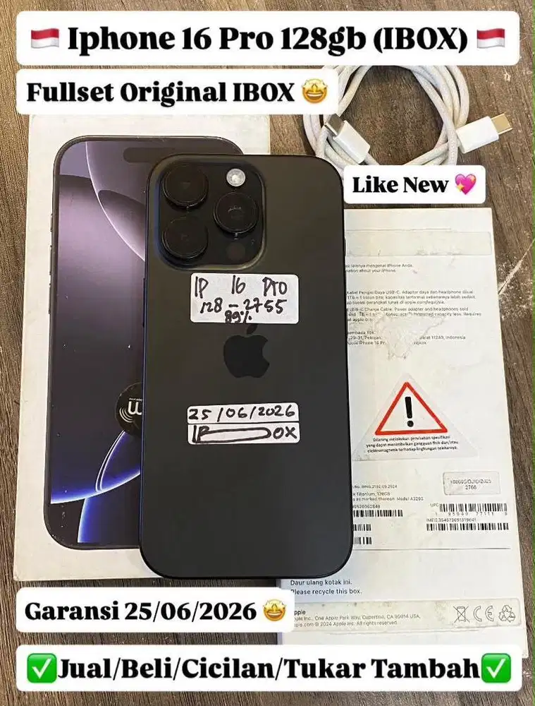 Iphone 16 Pro 128 Gb Black Titanium Ibox