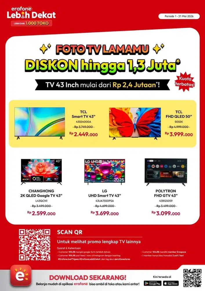 Promo tv cash kredit gampang hanya ktp saja