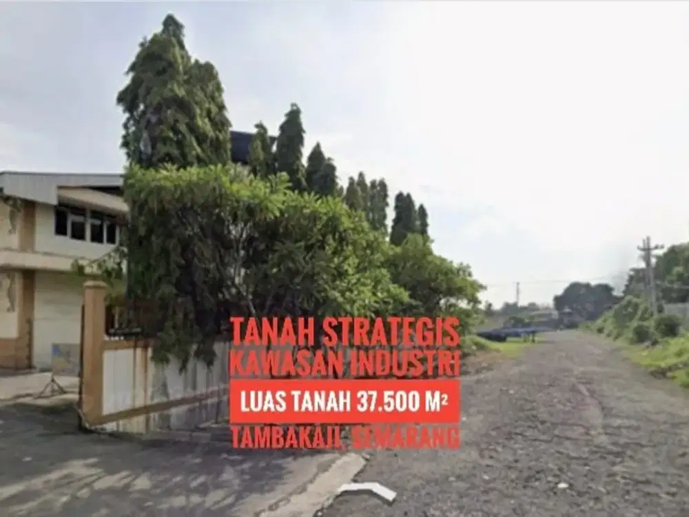 (Bb) Tanah Kosong 3.75 Ha area Industri SEMARANG, Hrg dbawah NJOP, Berkelas