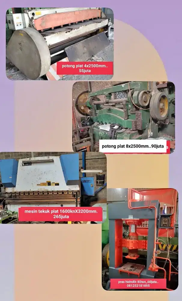 Mesin tekuk, potong plat, hidrolik pres