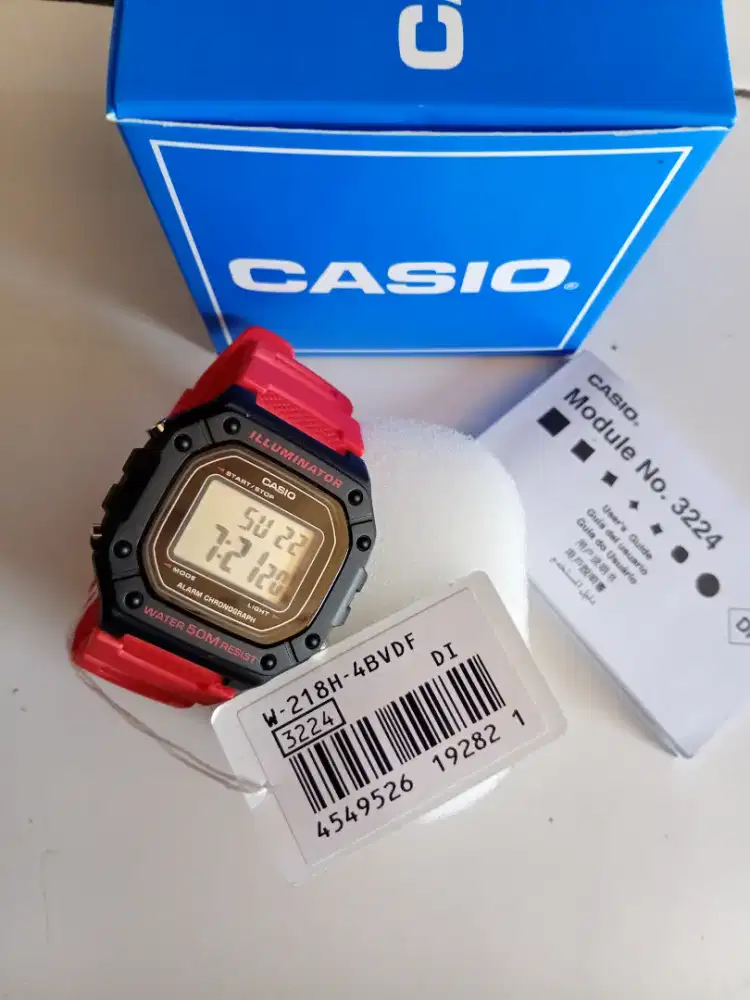 jam tangan casio w-218h 4bvdf