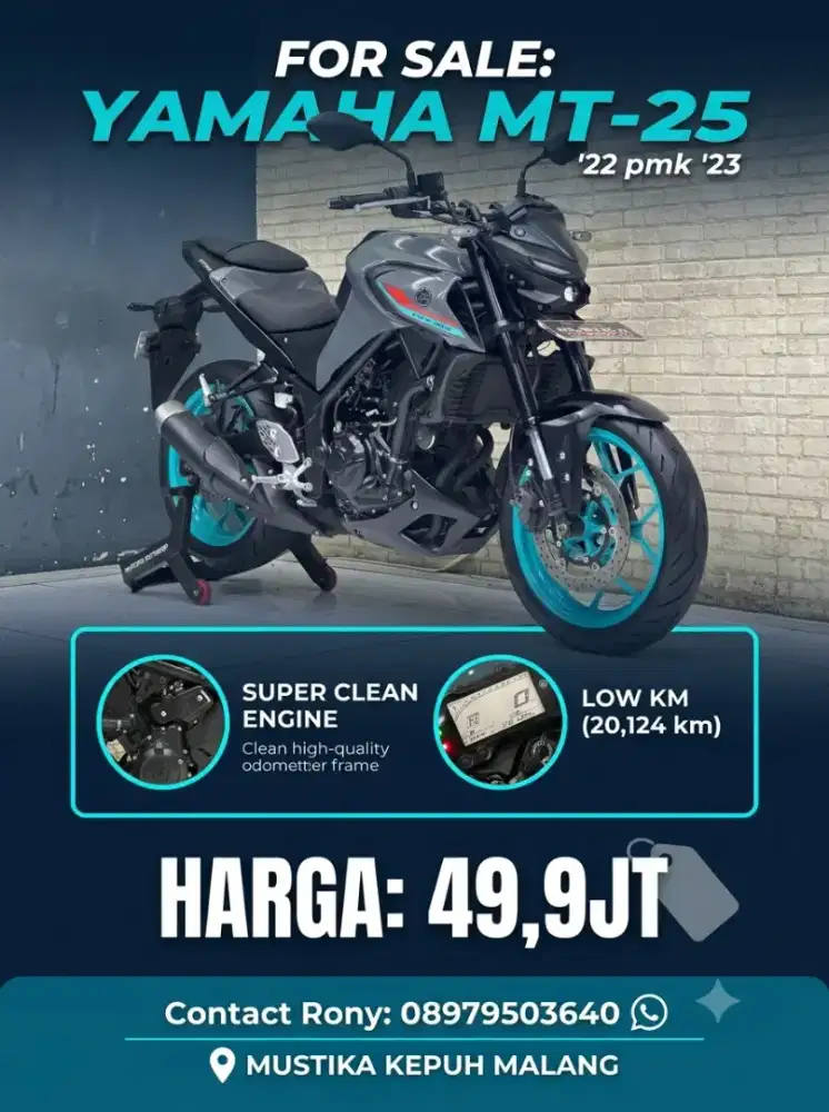 KING OF TORQUE‼️YAMAHA MT25 FACELIFT PMK 2023 WARNA FAVORIT ABU TOSCA