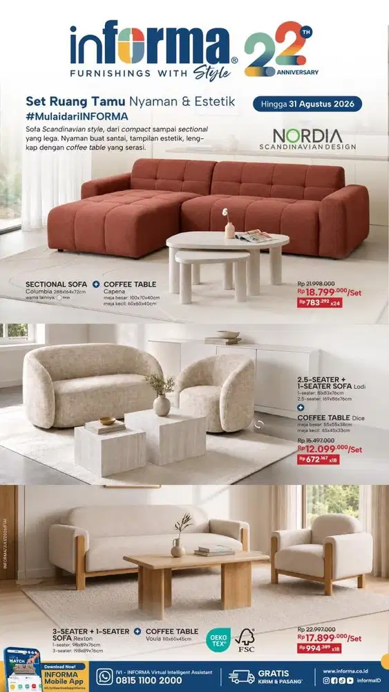 Sofa set by informa