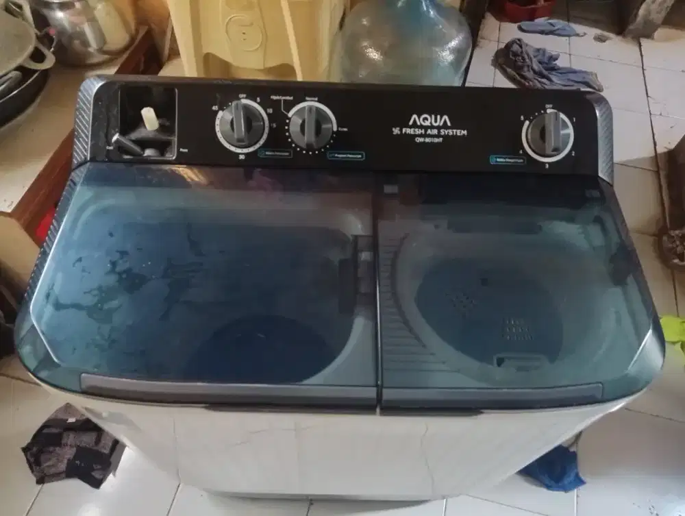 Mesin Cuci AQUA QW-8010HT 2 Tabung 10KG