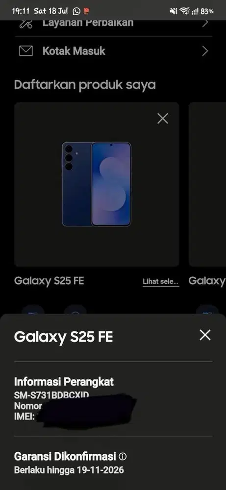 Samsung S25FE 8/256GB