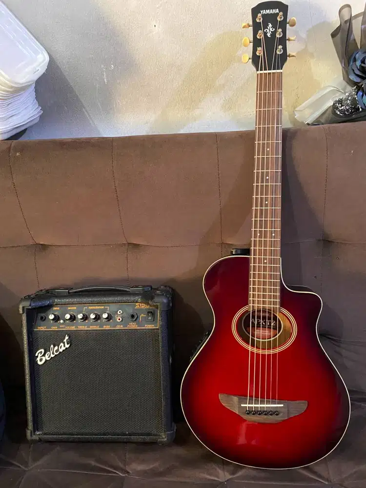 Gitar Akustik Listrik Elektrik yamaha apxt2 + ampli belcat