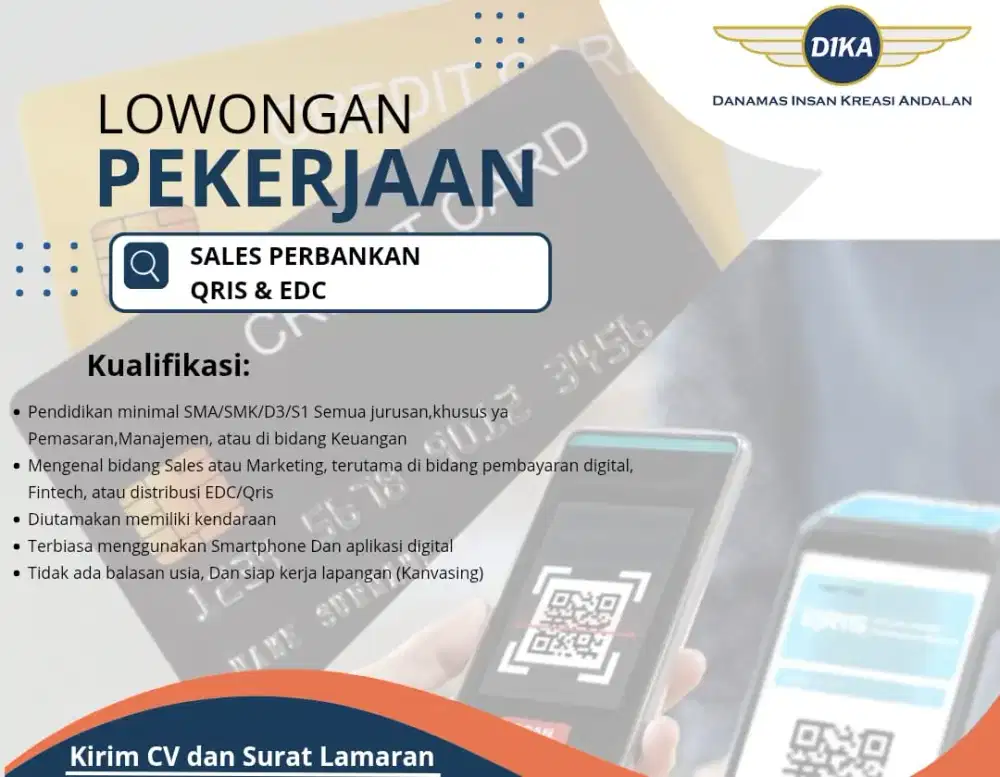 Lowongan Kerja Sales Qris & EDC Perbankan
