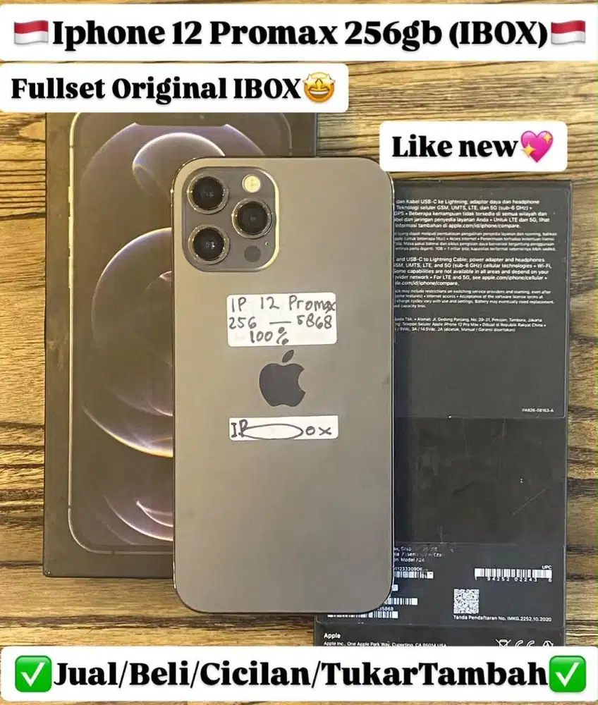 Iphone 12 Promax 256 Gb Graphite Iboz resmi