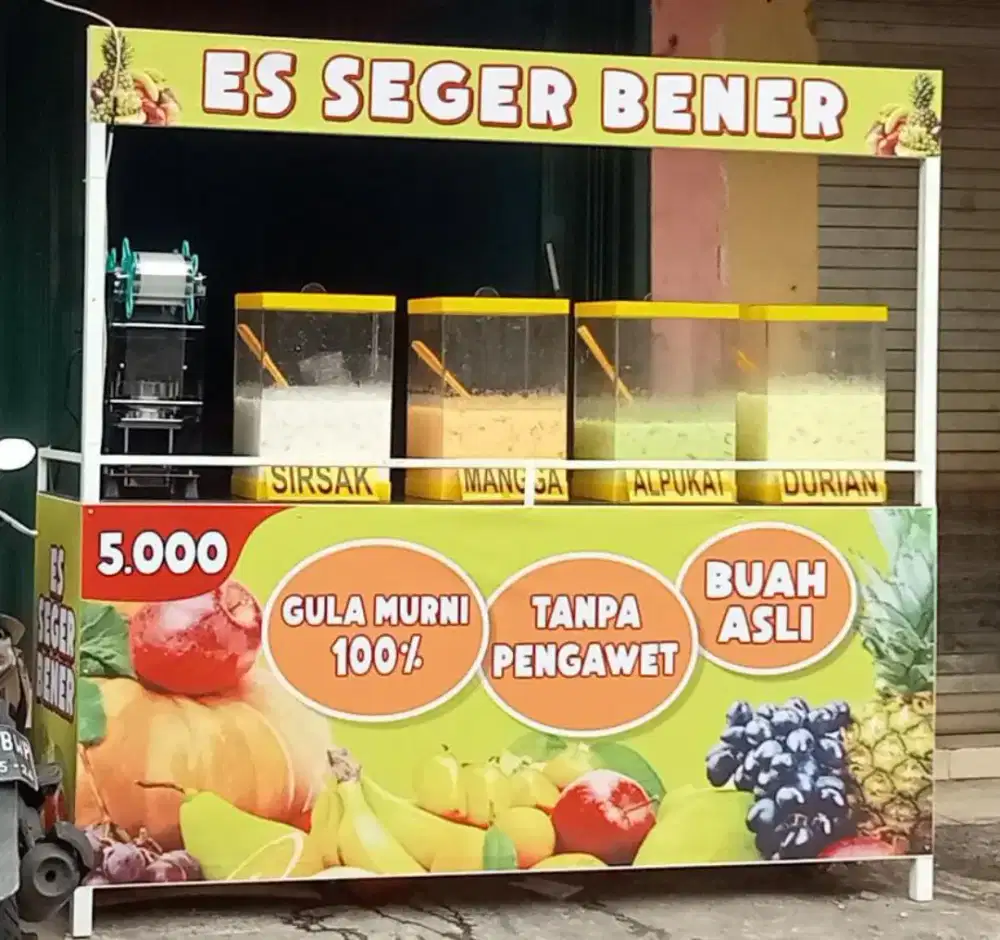 Meja etalase es