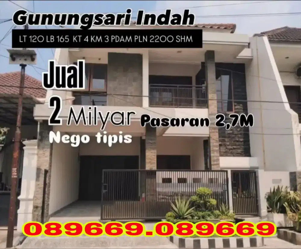 Gunungsari Indah dkt Wiyung Kebraon Citraland Pakuwon Graha Menganti