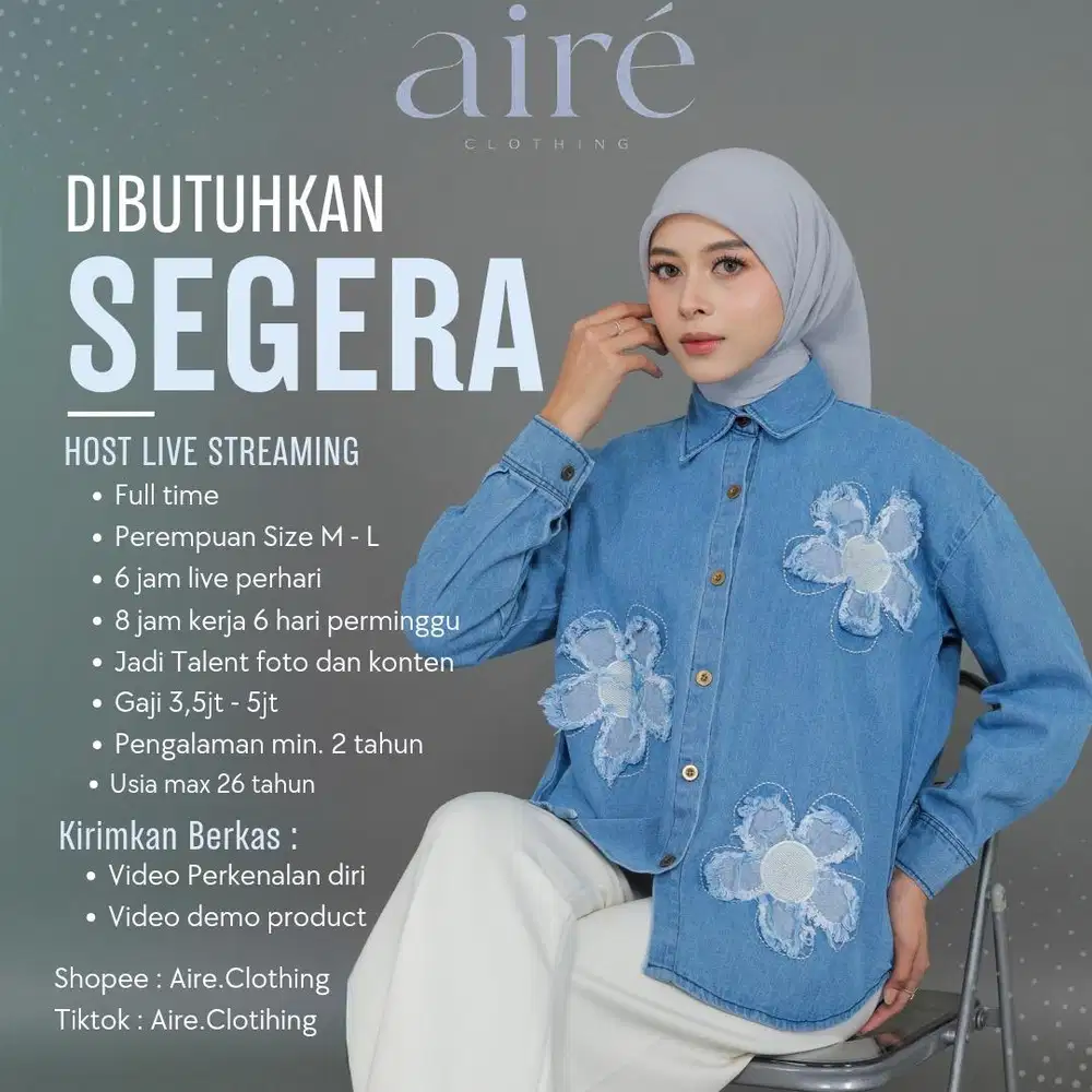 Dicari Host Live Full time Segera!