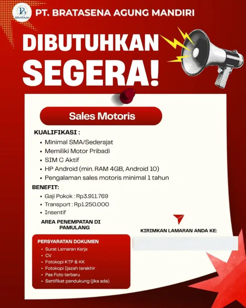 SALES MOTORIS AREA PAMULANG