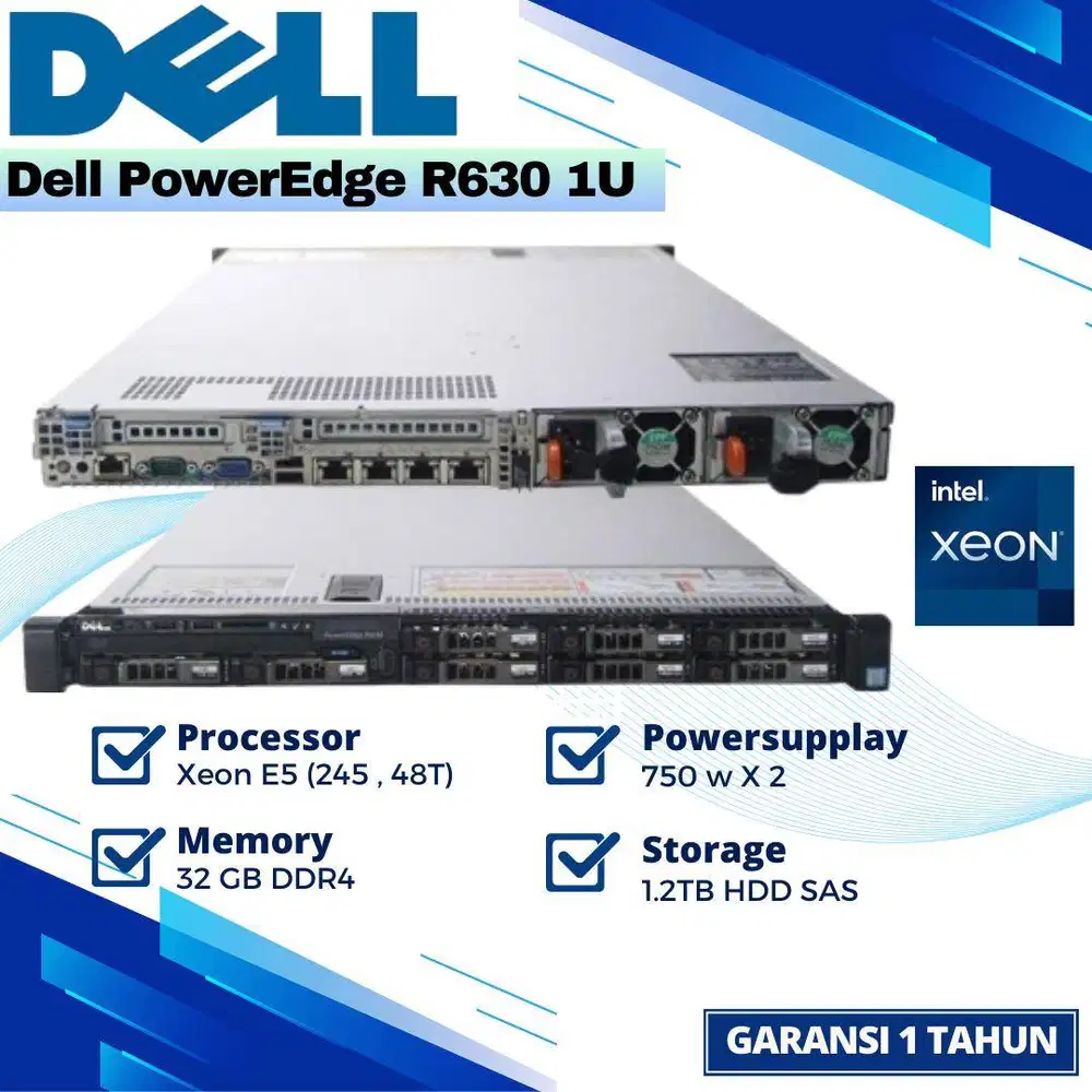 SERVER DELL R630 Dual XEON E5-2680 V4 1.2TB HDD SAS RAM 32GB DDR4