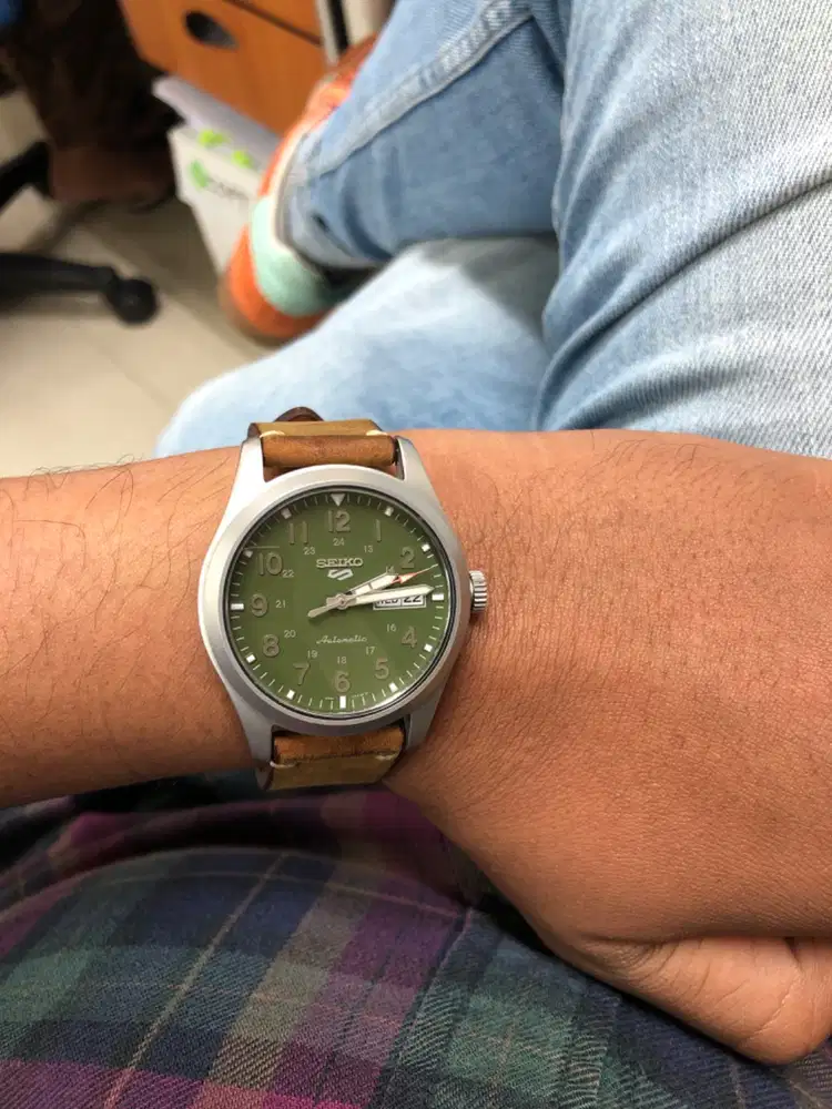 Seiko 5 Sports SRPG33K1 Automatic Field Green Dial Green Nylon Strap