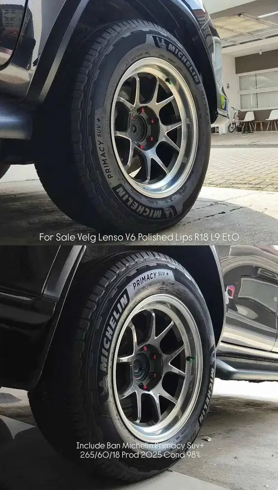 Lenso V6 Thailand dan Ban Michelin Primacy Suv+ Like New
