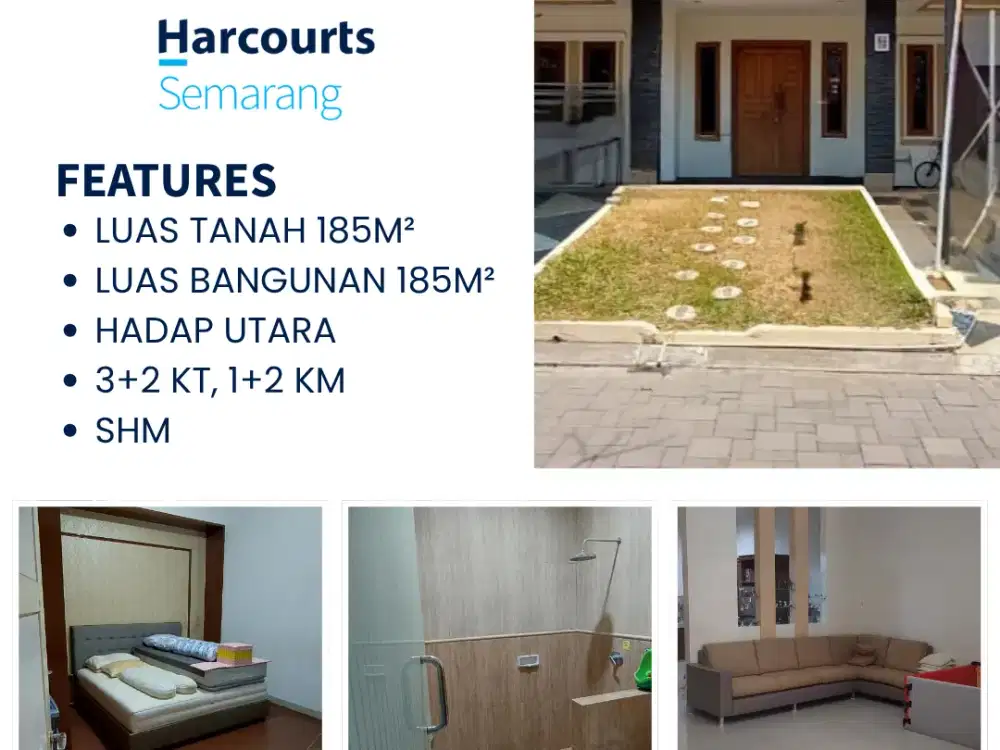 Rumah Siap Huni 1.5 Lantai Luas 185m2 di Semarang – Sertifikat HM, Listrik 3.500 Watt