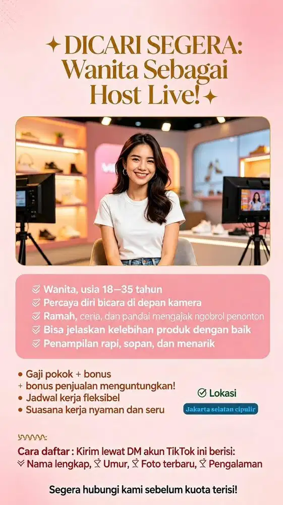 Di cari segera host live