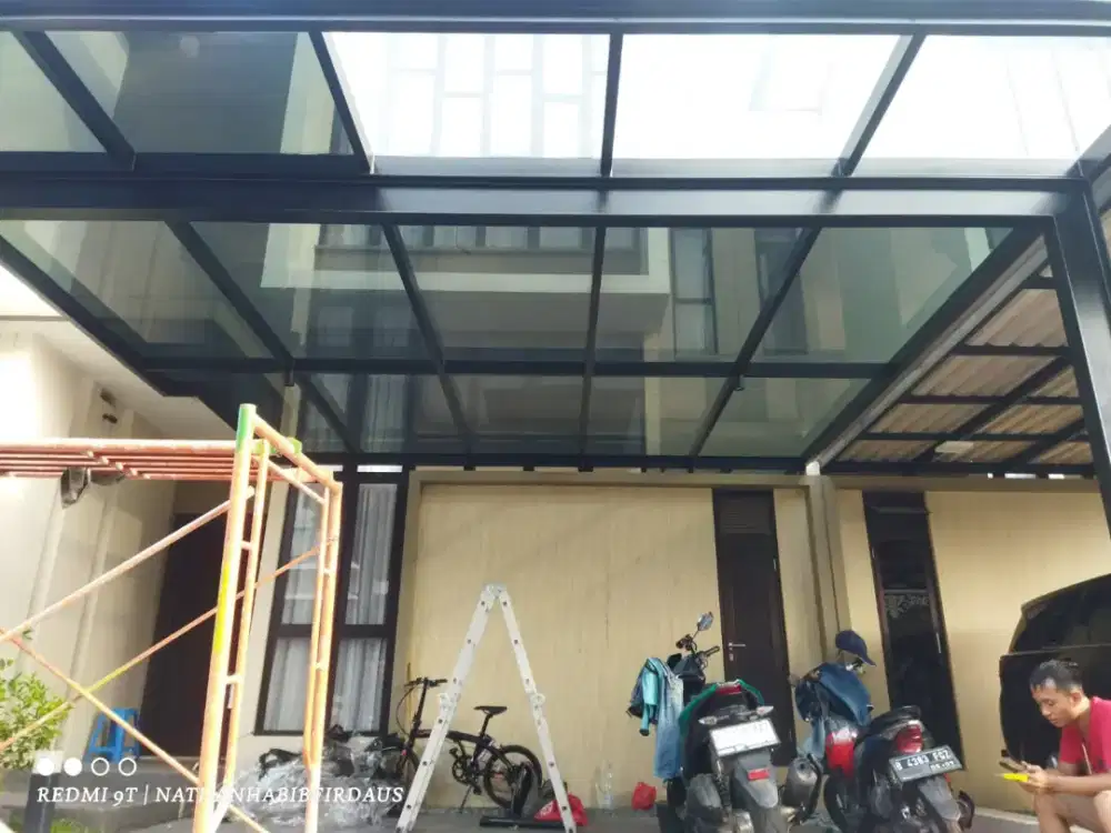 JASA PASANG KACA FILM CANOPI KACA FILM RUMAH