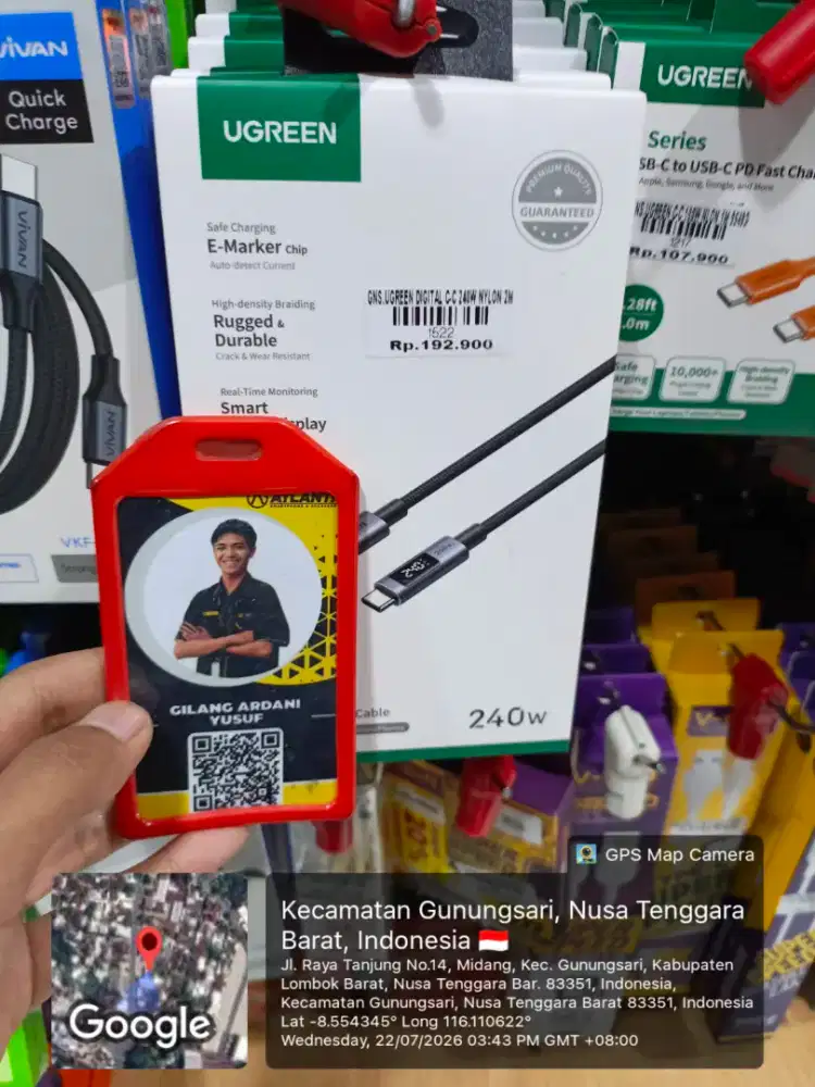 UGREEN DIGITAL C-C 240W NYLON 2M