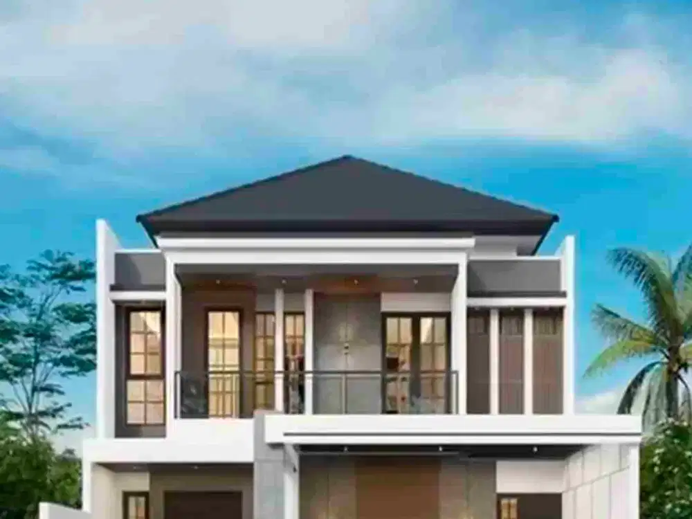 rumah mewah 2 lt hampir jadi di araya blok golf carport 2 mobil lingkungan elite dan asri