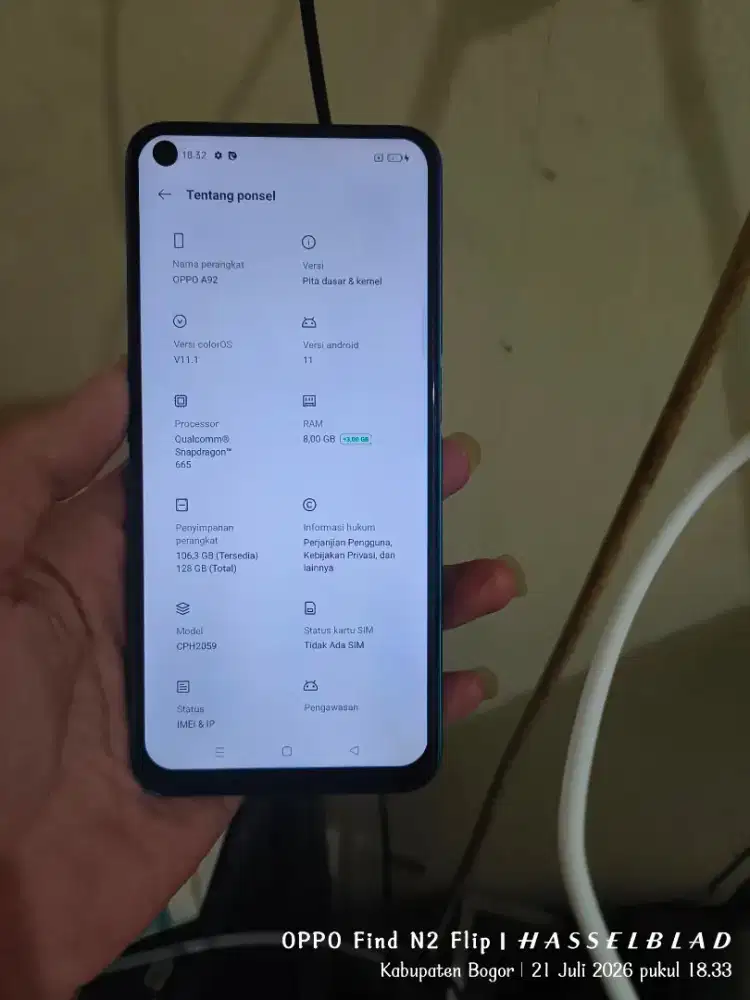 Oppo a92 8/128 garansi resmi indonesia