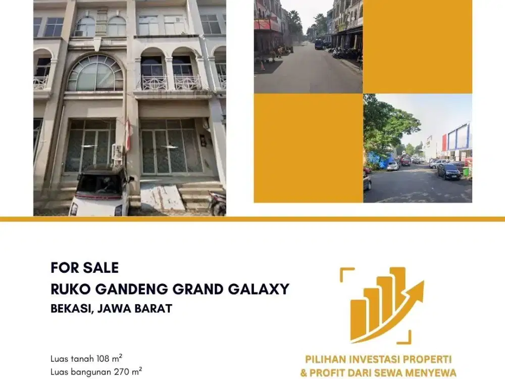 Dijual Cepat Ruko Gandeng Dekat Fresh Market Grand Galaxy Bekasi