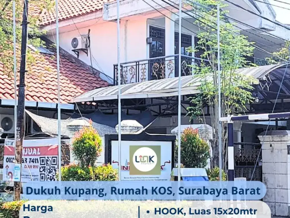 Rumah Dukuh Kupang Kos + Usaha Pojokan (Utara - Timur) , Ada Teras Balkon