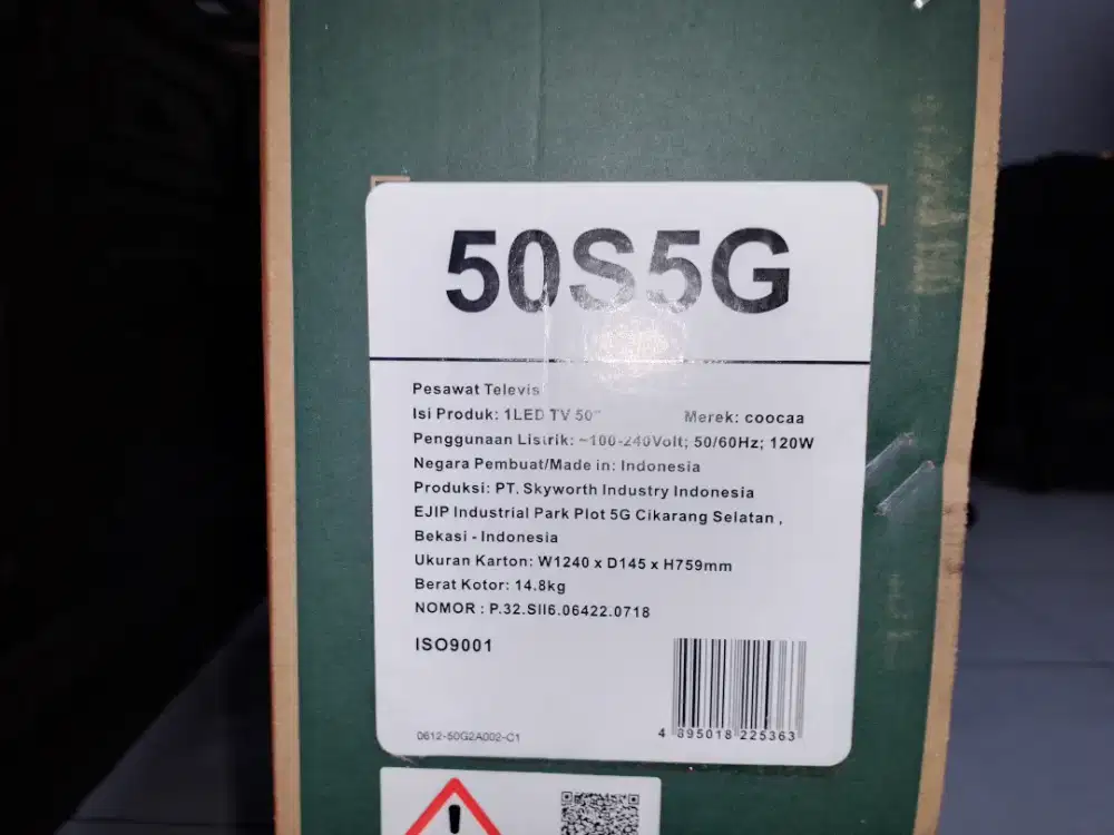 TV LED Coocaa 50 50S5G  Pnel Pcah,Mesin Normal Cocok untuk Sparepart