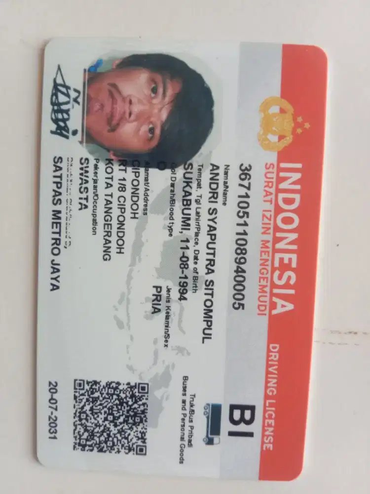Nyari kerja modal SIM b