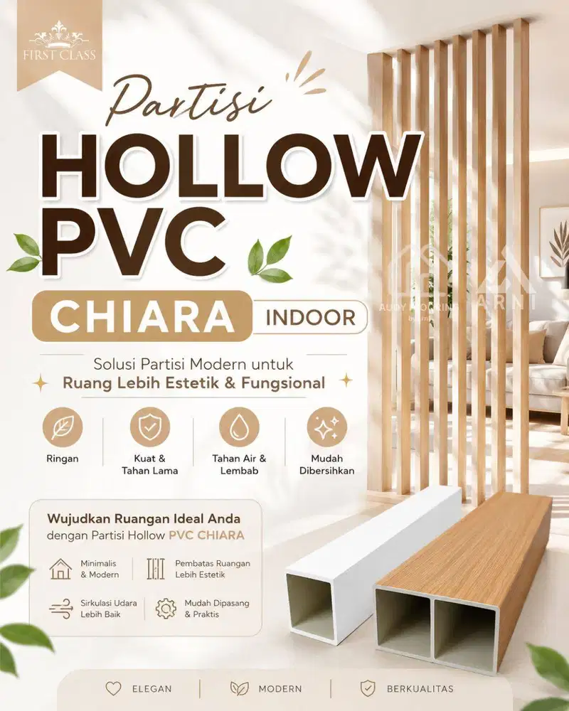 Partisi Hollow PVC CHIARA Indoor | Sekat Ruangan Modern Minimalis