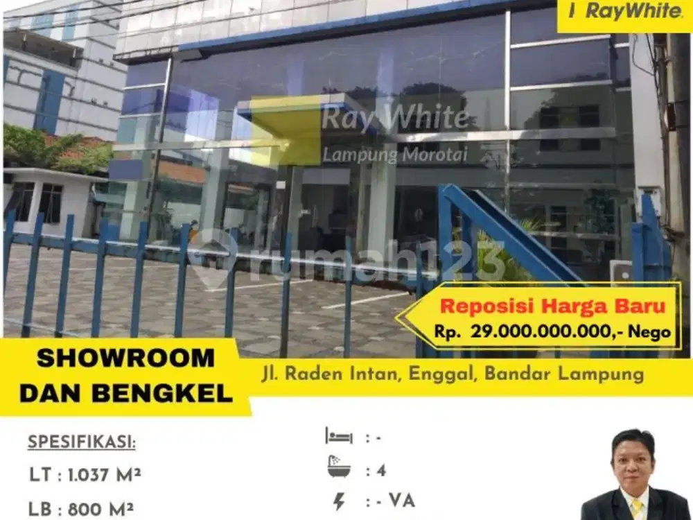 Dijual Showroom di Jalan Utama Tanjung Karang Pusat
