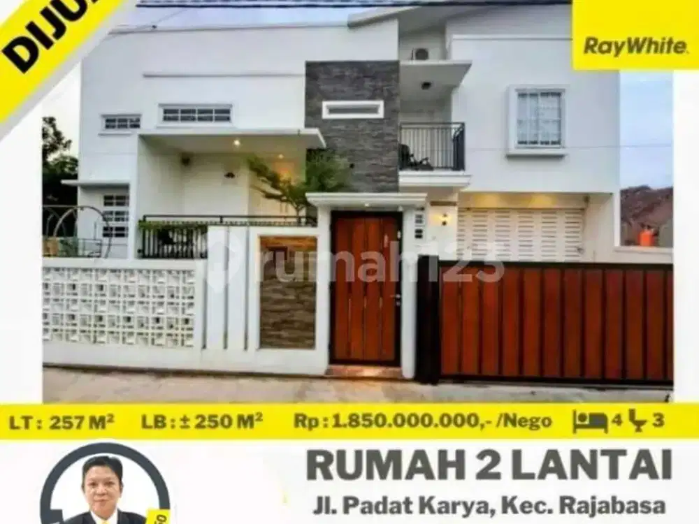 DIJUAL RUMAH MINIMALIS  DUA LANTAI RELATIF BARU DI RAJABASA KOTA BANDAR LAMPUNG