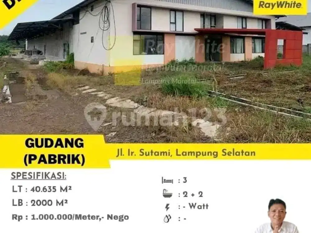 DIJUAL TANAH DAN GUDANG DI JL.IR.SUTAMI LAMPUNG SELATAN
