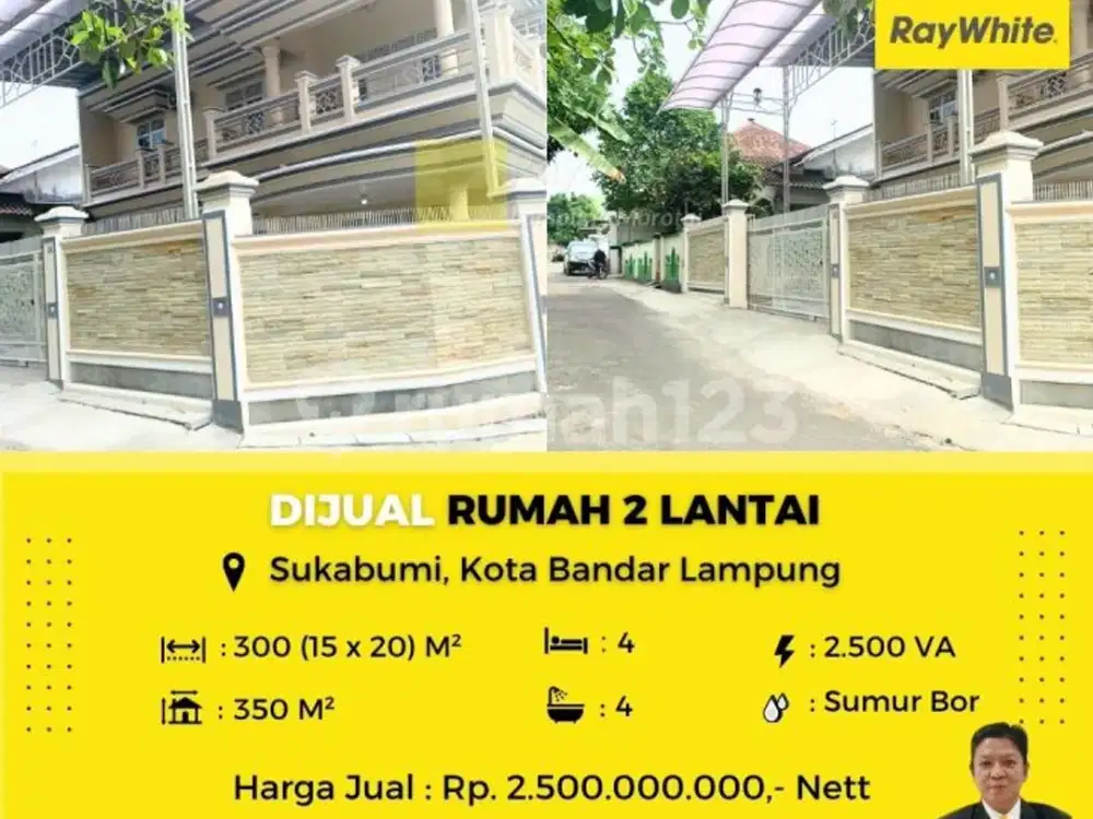DIJUAL RUMAH DI BY PASS KECAMATAN SUKABUMI BANDAR LAMPUNG