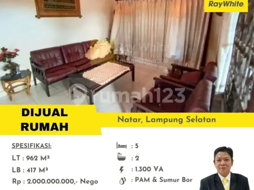 RUMAH BERHALAMAN LUAS DI NATAR