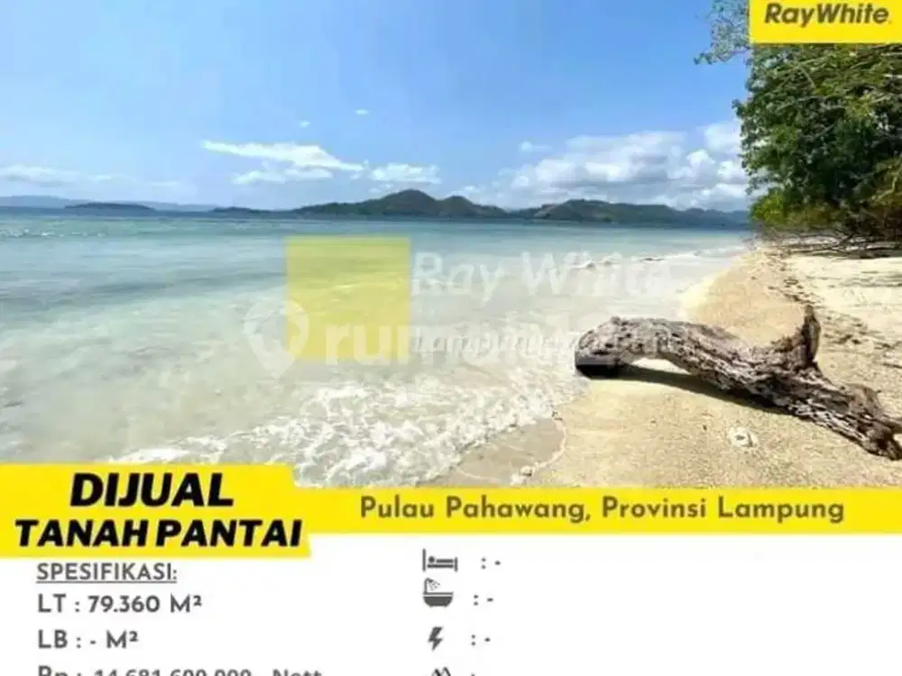 DIJUAL TANAH PANTAI BERLOKASI DI PULAU PAHAWANG , LAMPUNG SELATAN