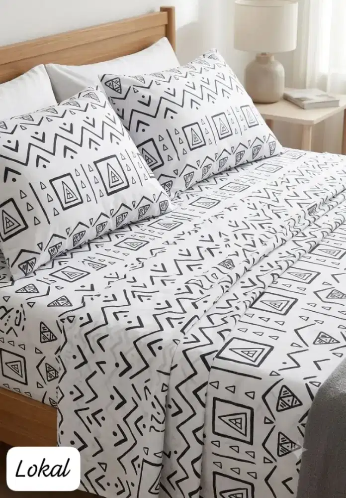 Seprei katun abstrak minimalis