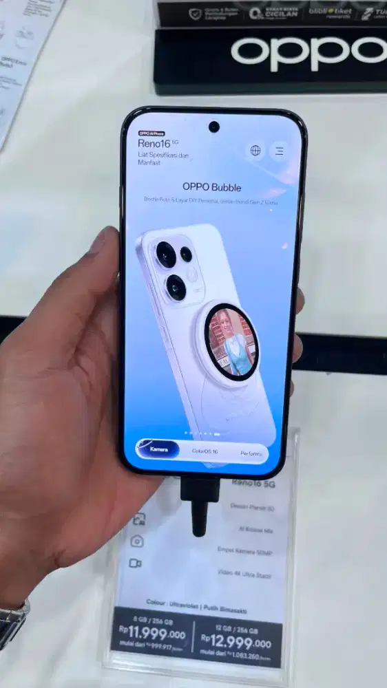 OPPO RENO 16 5G 8/256GB CICILAN BUNGA 0%