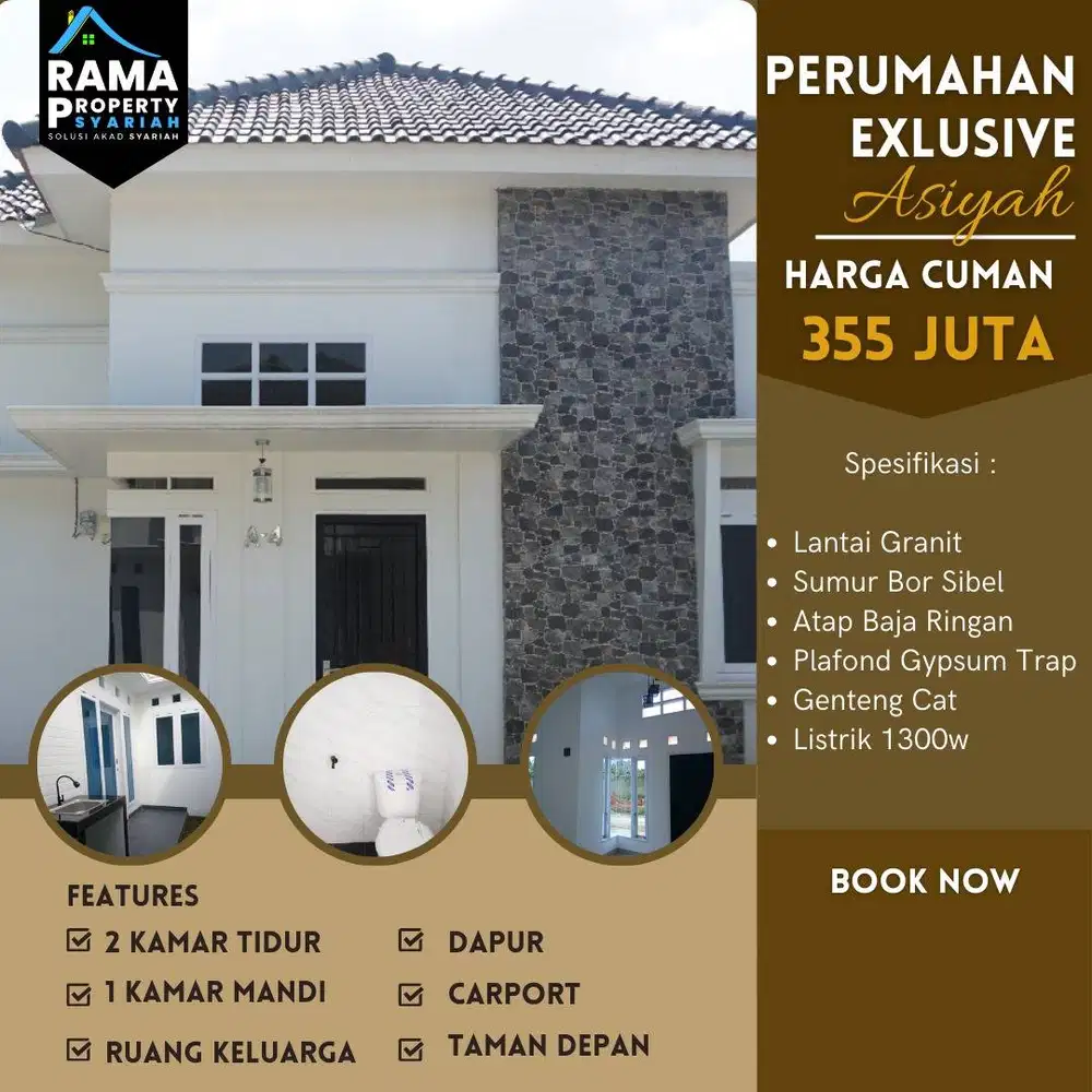 RUMAH DEKAT PRAMUKA RAJABASA DI RADEN GUNAWAN DP MURAH BISA CICIL