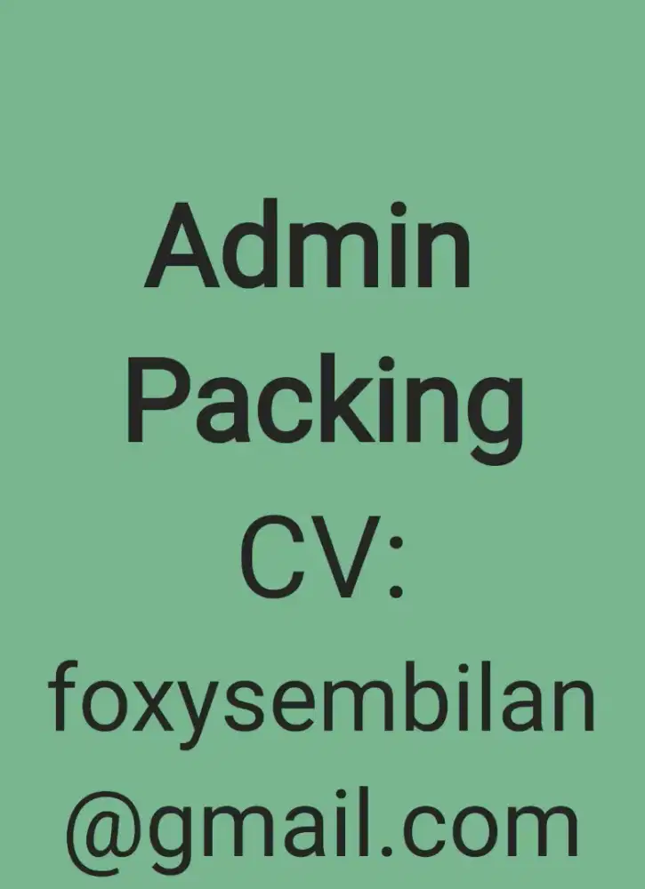 Lowongan Pekerjaan Admin Packing