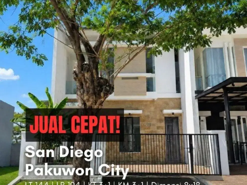 Rumah San Diego, Pakuwon City  MURAH, HITUNG TANAH