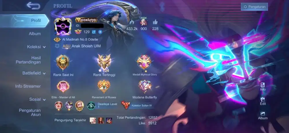JUAL AKUN MOBILE LEGEND SIAP PAKAI KOLEKTOR SULTAN 4