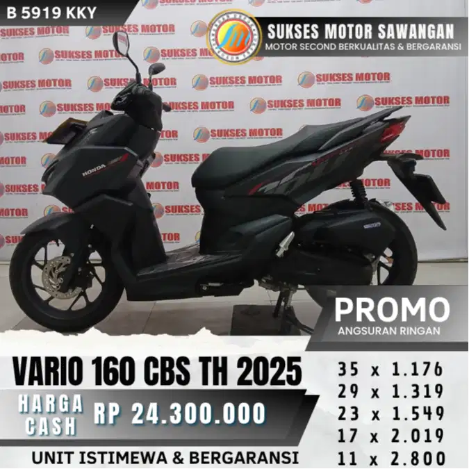 MULUS HONDA VARIO 160 CBS TH 2025 BISA CASH KREDIT UNIT BERGARANSI