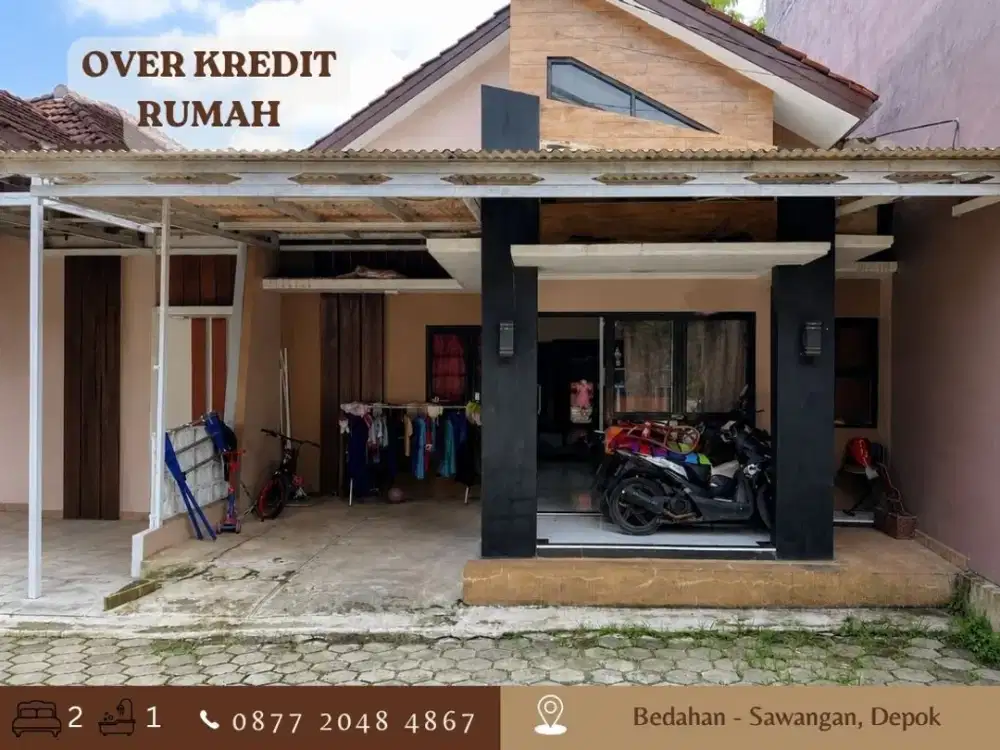 Jual Rumah OVER KREDIT Bedahan Sawangan Depok  87JT dkt Tol