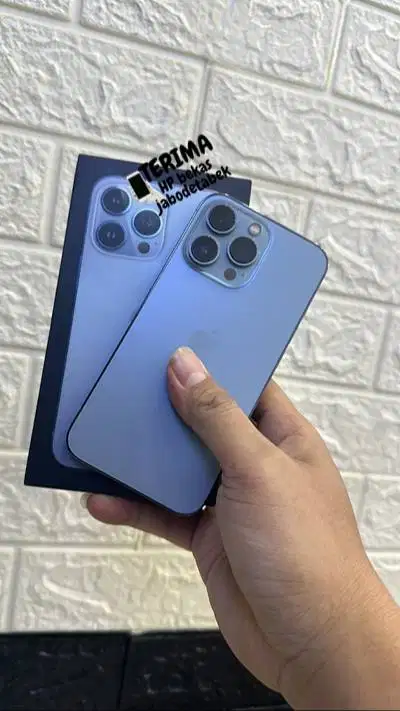 iphone 13 pro max 256gb blue lengkap ori mulus