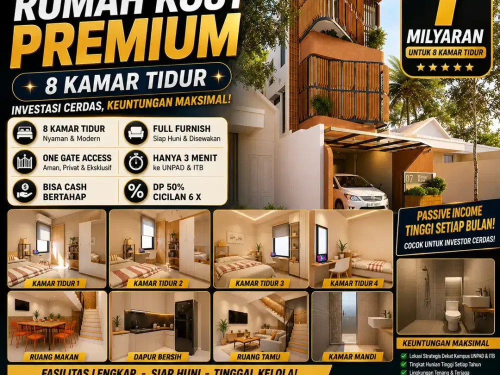 1 Unit Terakhir Rumah Kost Exclusive Di Jatinangor Hanya 1 Milyar